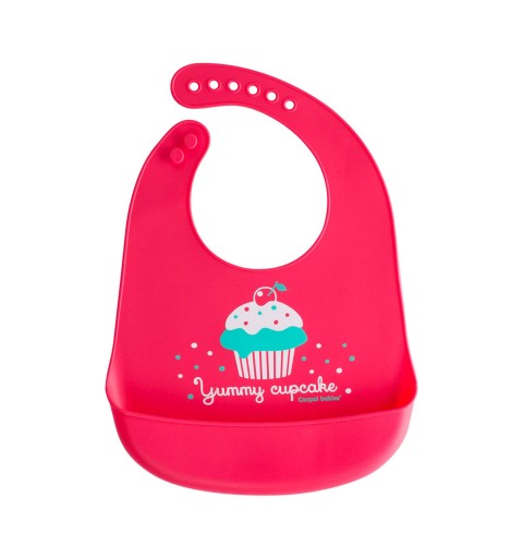 Canpol babies - śliniak silikonowy z kieszenią i regulacją zapięcia | 74/020